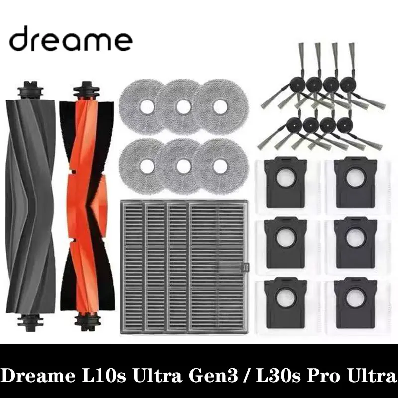 Dreame L10s Ultra Gen3, L30s Pro Ultra, L40Ultra, X40Ultra, MOVA P50 Pro Ultra, P10 Pro Ultra Filter Wischmopp Beutel Haupt- und Seitenbürste
