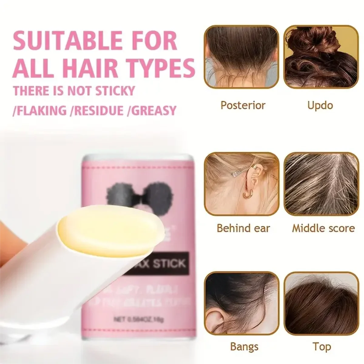 GOIPLE Lace Wig Melting Spray Strong Hold Adhesive, Fast-Drying Invisible Glue Gentle Remover Slick Hair Wax Stick & Accessories view 5