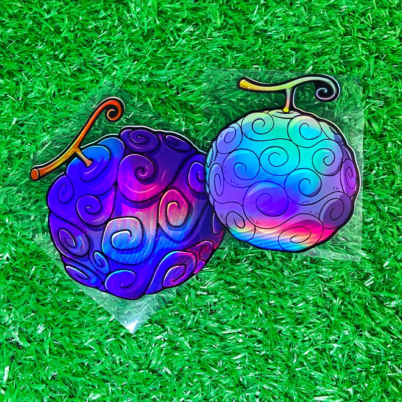 1PC/2pc JDM Devil Fruit Waterproof Vinyl Sticker Funny Decal for Motorcycle Helmet Scooter Car Rear Window