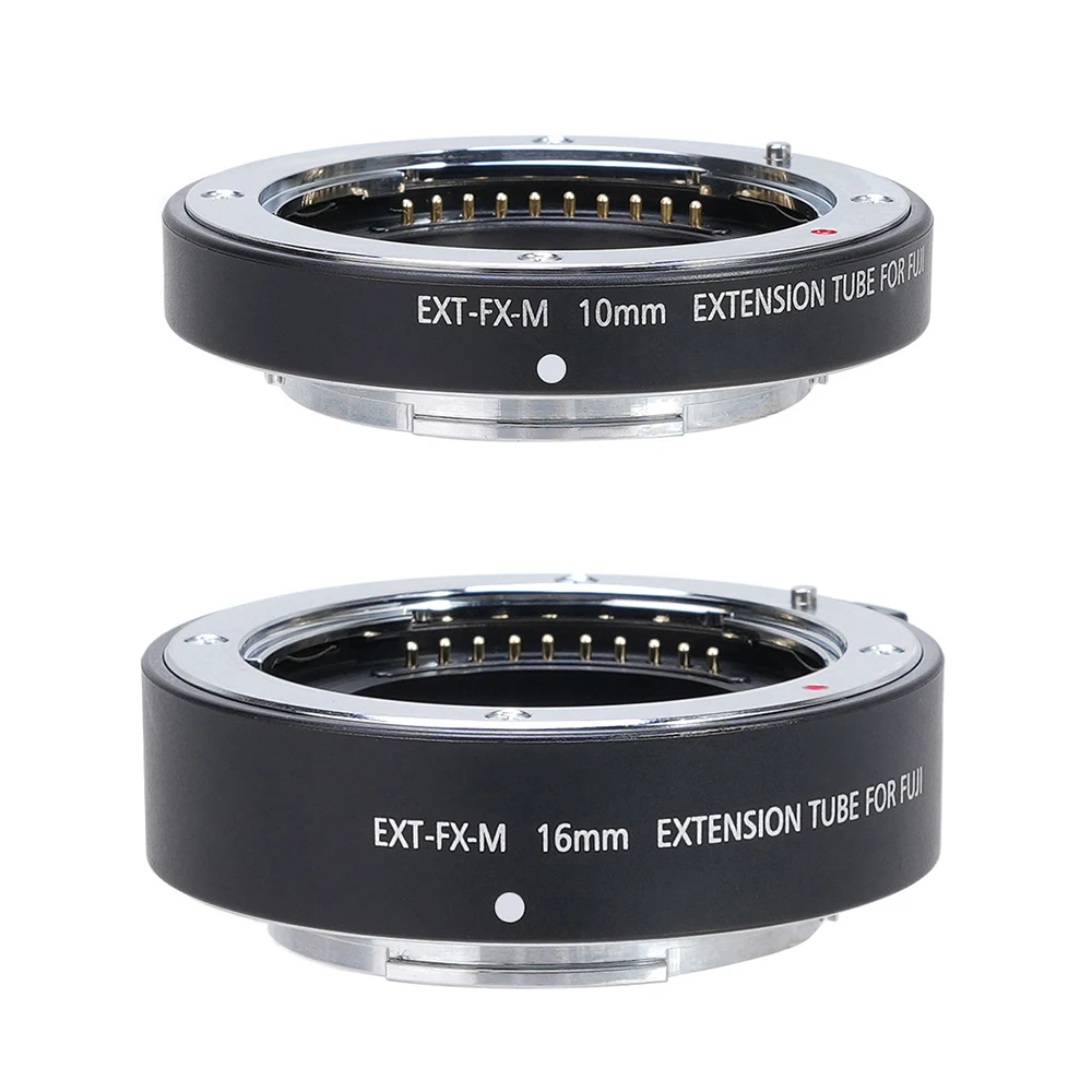 Set Di Tubi Di Estensione Macro Per Sony E-Mount – 10+16+21 Mm, Con Contatti Per Autofocus, In Alluminio