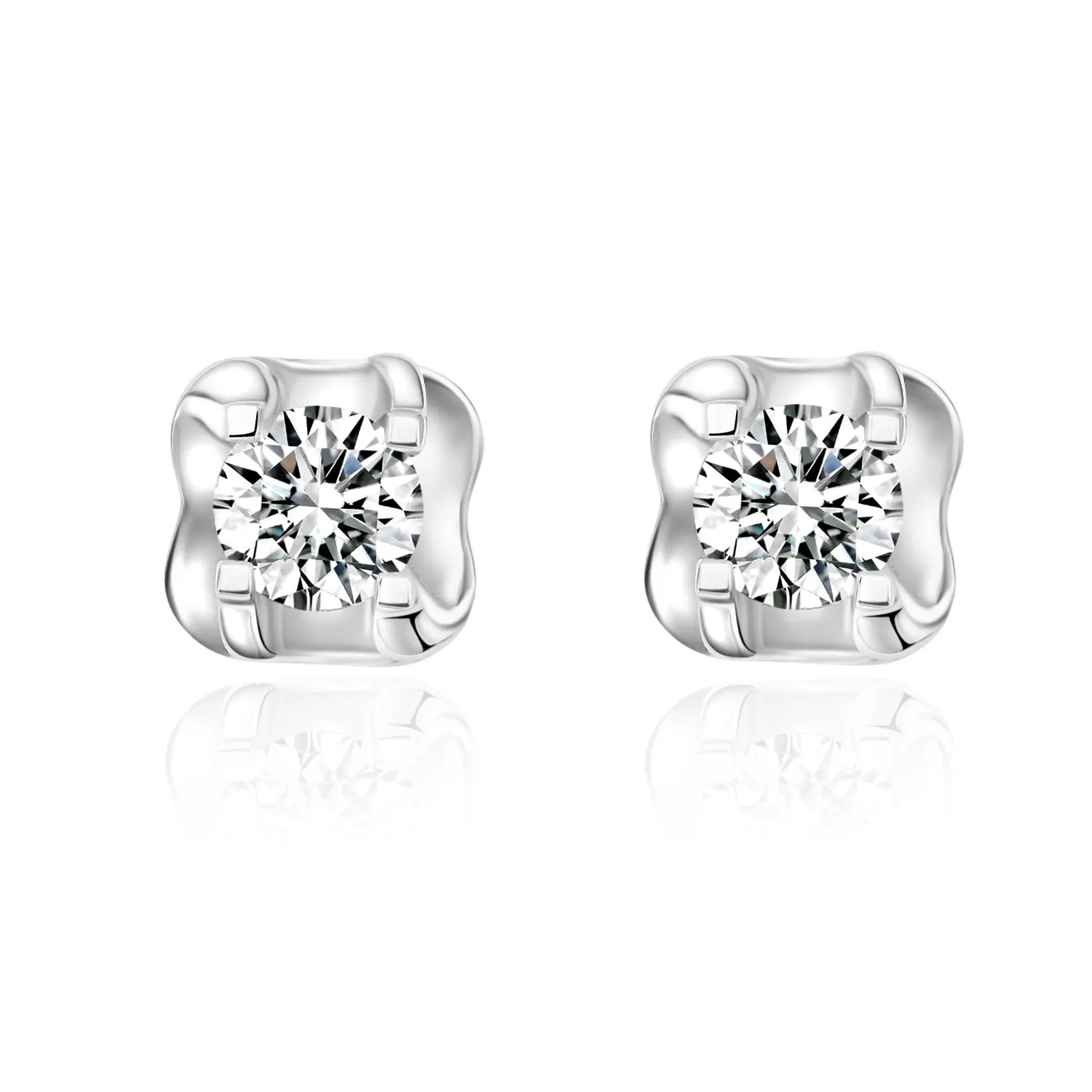 

NGIC/NGTC Certificated 18K White Gold Lab Grown Diamond Earrings Fine Jewelry Wedding Anniversary Earrings