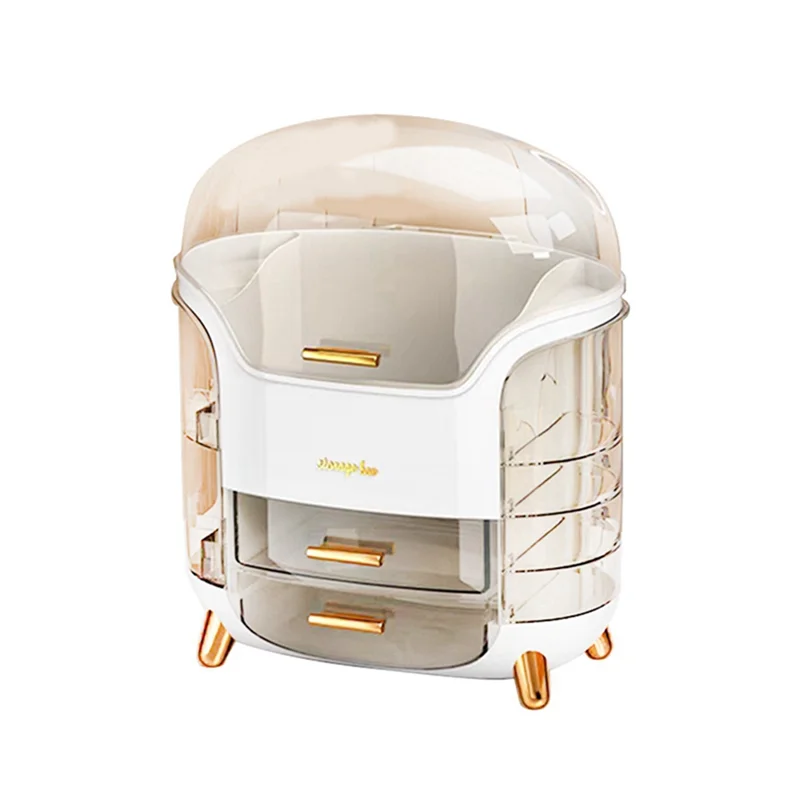 

ABLL-Cosmetic Storage Box Dust-Proof Desktop Dressing Table Lipstick Finishing Storage Cabinet Skin Care Product Shelf
