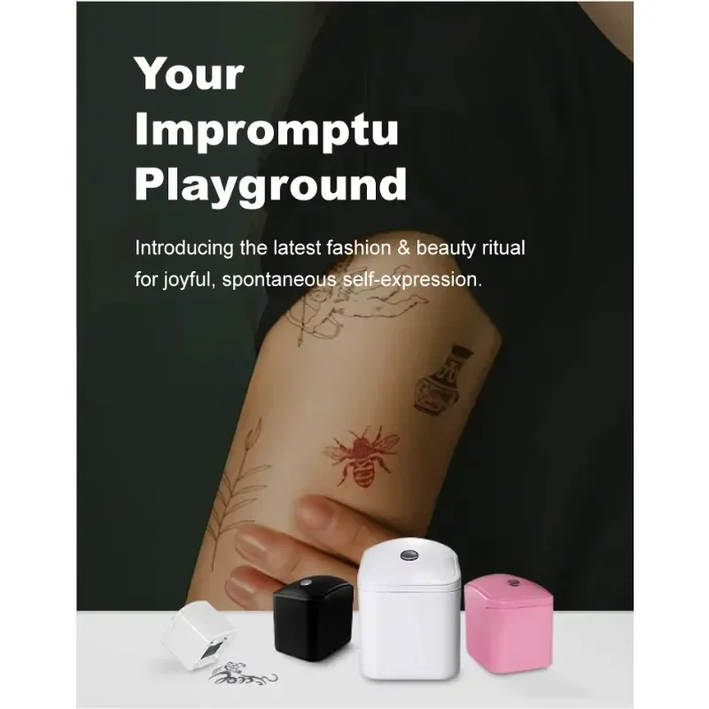 for Tattoo Printer Waterproof Colorfast Mini Portable Handheld Inkjet Printer for Body Art Temporary Tattoo Stencil Maker