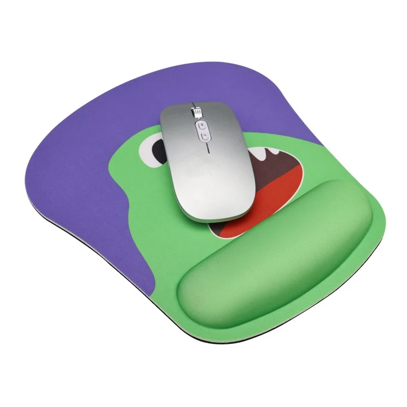 Foam Wrist Rest Mouse Pad 6 Colors Office Gaming Ergonomic Non-Slip Desk Mat Cute Pattern