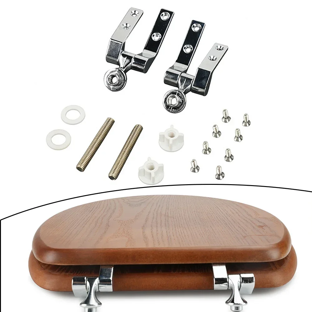 

Крепление для сиденья унитаза из хромированного цинкового сплава, сменная фурнитура для надежного и устойчивого крепления унитазных сидений