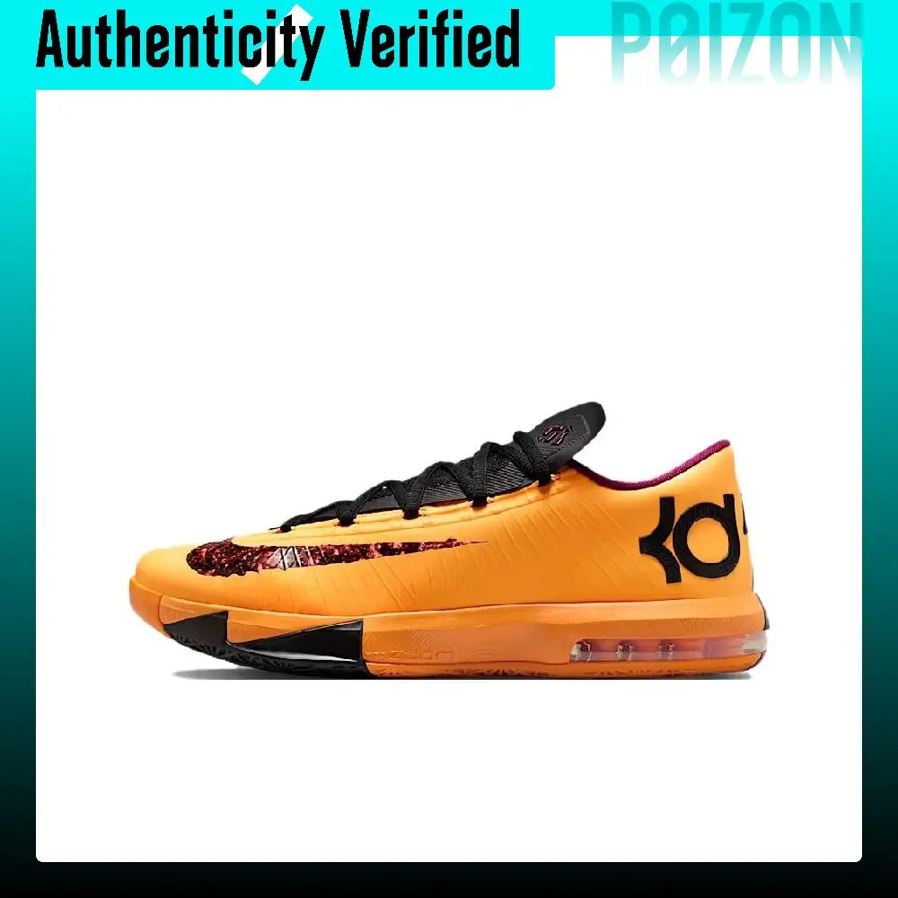 Nike KD 6 Low top Basketball Shoes Men's Yellow Black IB6903-800