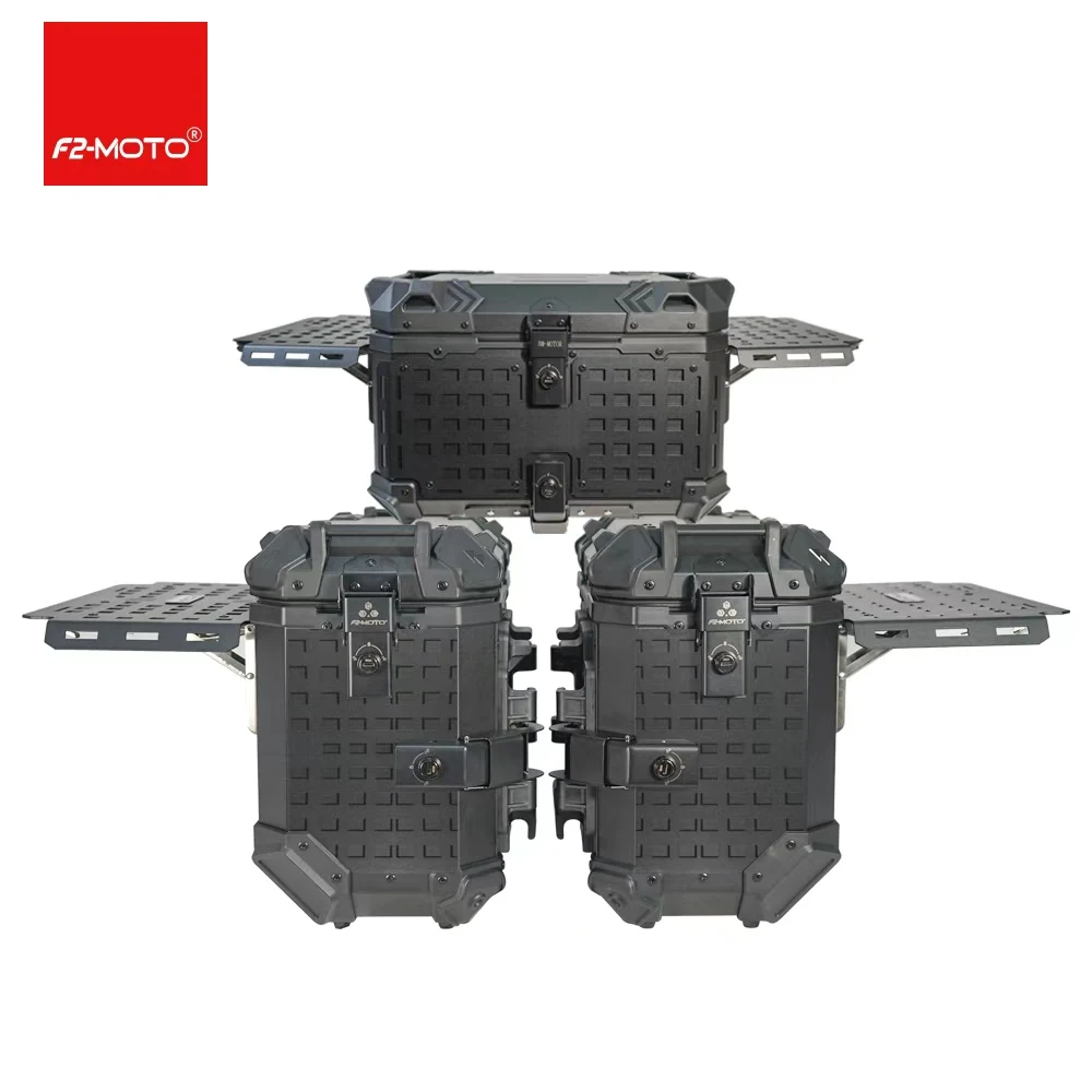 36L Motorcycle TOP Boxes Sets With Folding Plate Suitable For GS ADV1200/1250, Sturdy And Durable Saddle Luggage Bag