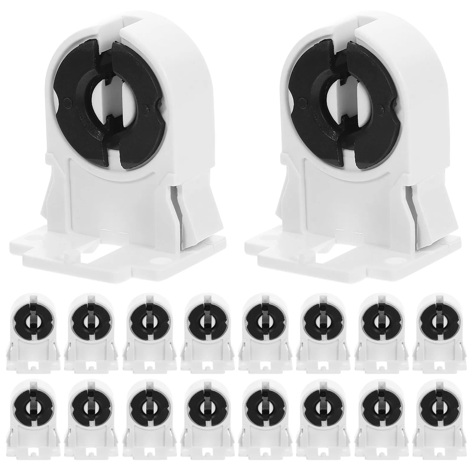 

50 шт. Держатели для люминесцентных ламп T8 T12, прочные пластиковые основания для светильников, кронштейны для крепления ламп