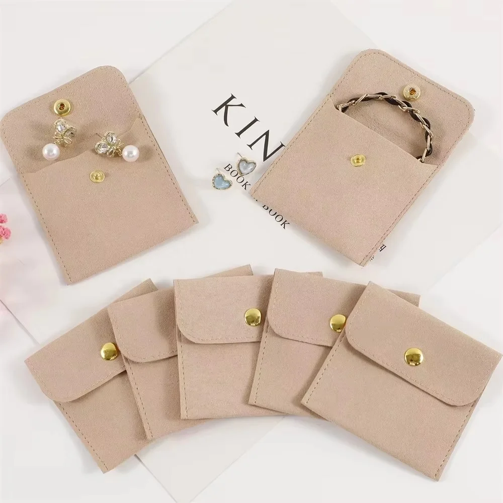 Sell 8x8cm White jewelry bag microfiber bracelet earring ring packaging no logo fast shipping