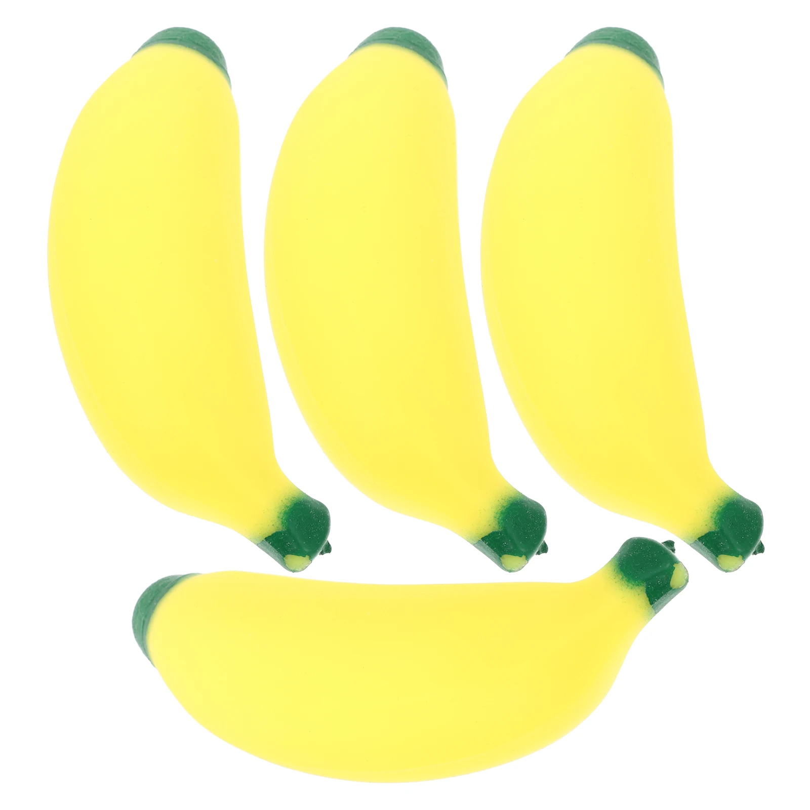 

4 Pcs Banana Toy Fruit Shaped Squeeze Decompression Portable Pressure Hand Anxiety Relief TPR Toy