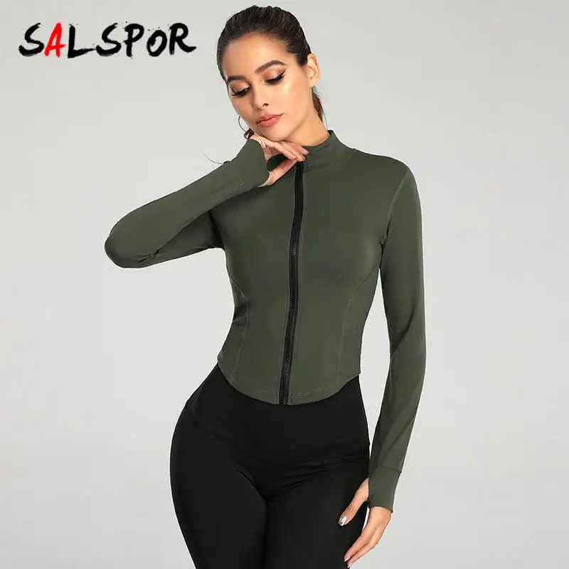 

SALSPOR Sexy Push Up gym Jackets Woman Skinny Stretch fitness Short T-shirt Corset Quick Drying Exercise y2k Tops