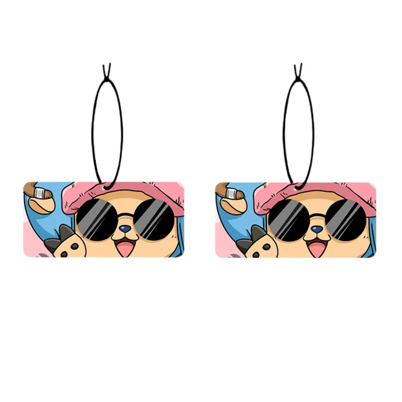 Anime One Piece Rufy Ciondolo per auto Ciondolo per pezzo profumato Aromaterapia Carta d'acqua Decorazione per auto Kawaii Figura anime Regali giocattolo
