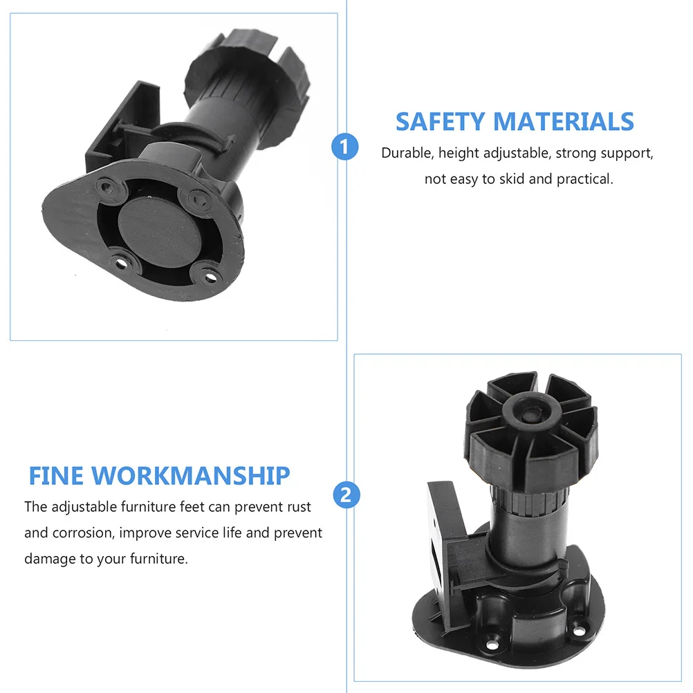 

12Pcs Adjustable Cabinet Leveling Feet Furniture Feet Heavy Duty Furniture Levelers for Table Chair Sofa Cupboard