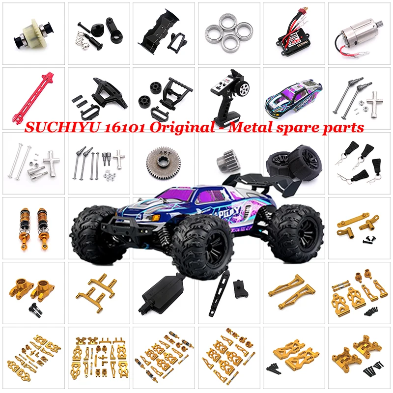 SCY-eje Transmisión Engranaje Motor Sin Escobillas, Piezas Metal Actualización Coche RC, Piezas Originales 16101 16102 16103