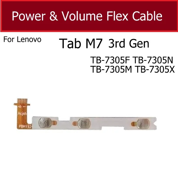 Volume Power Side Button Flex Cable For Lenovo Tab M7 3rd Gen TB-7305F 7305N 7305M 7305X Power Volume Side Key Repair Parts