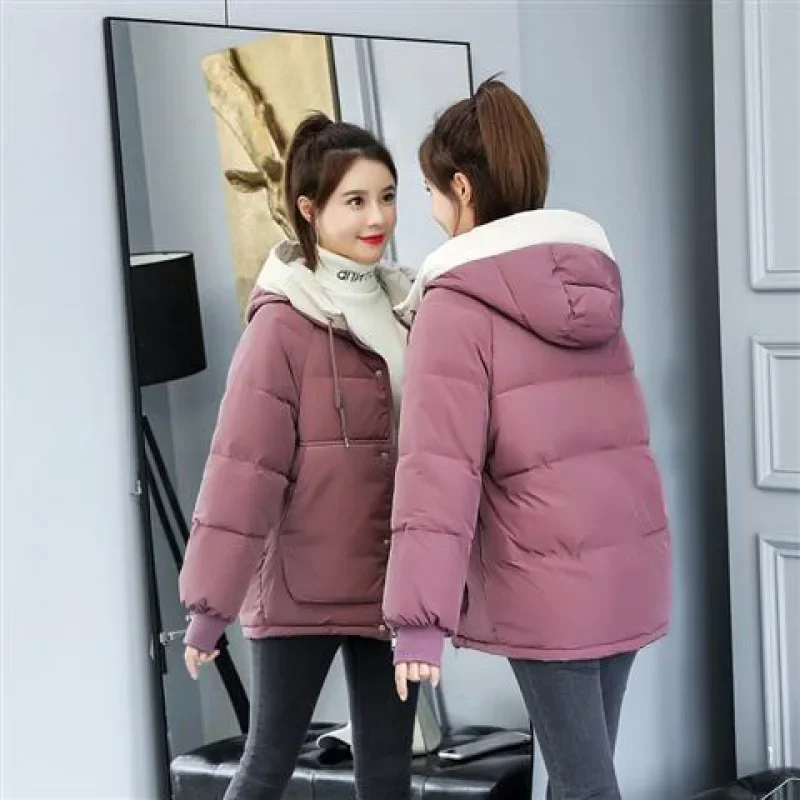 Women Winter Puffer Jacket Oversize Ladies Short Cotton Parkas Loose Green Thick Hooded Quilted Coat Large Size Outerwear Xxxl