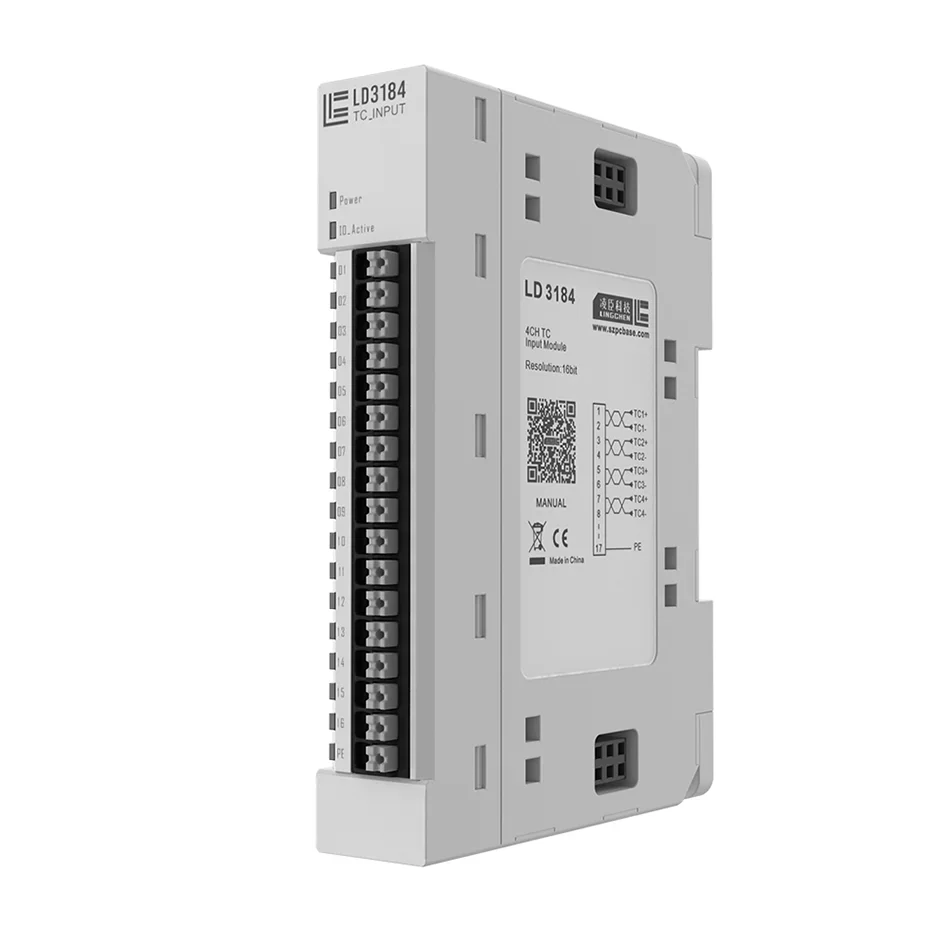 

Lingchen Industrial Automation 4CH TC I/O Module Thermocouple Input Distributed Remote IO Module | LD3184