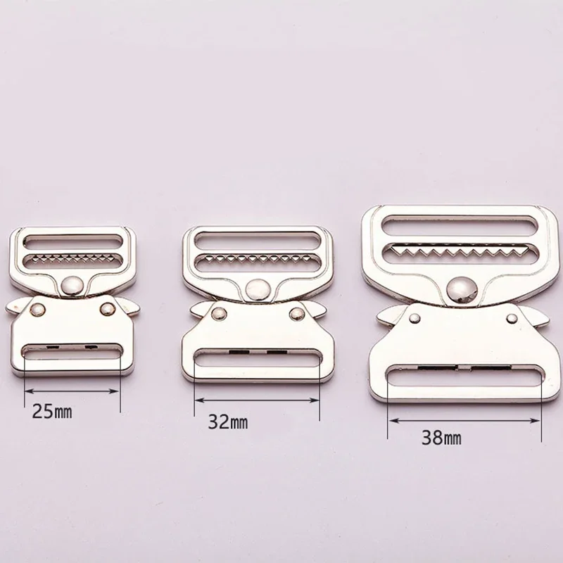 25mm 32mm 38mm Metal Safety Buckles Silver Black Quick Side Release Buckle For Belt Strap Adjuster Luggage Bags DIY Accessories