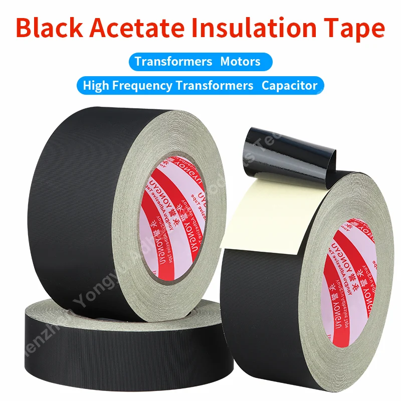 

Black Acetic Acid Tape High Adhesion Insulation Wear-Resistant Hand Torn Wire Binding Fixing Electrician Mobile Phone Screen