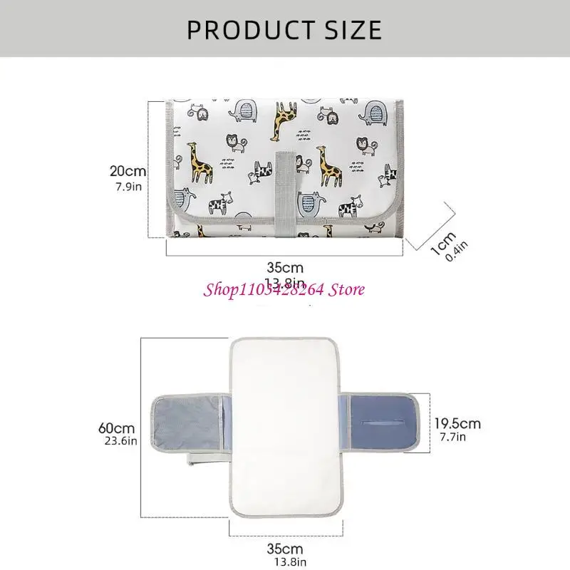 وسادة تغيير حفاضات الأطفال الملائمة للسفر، حقيبة الأم المريحة والمحمولة وسادة بول للرضع #6