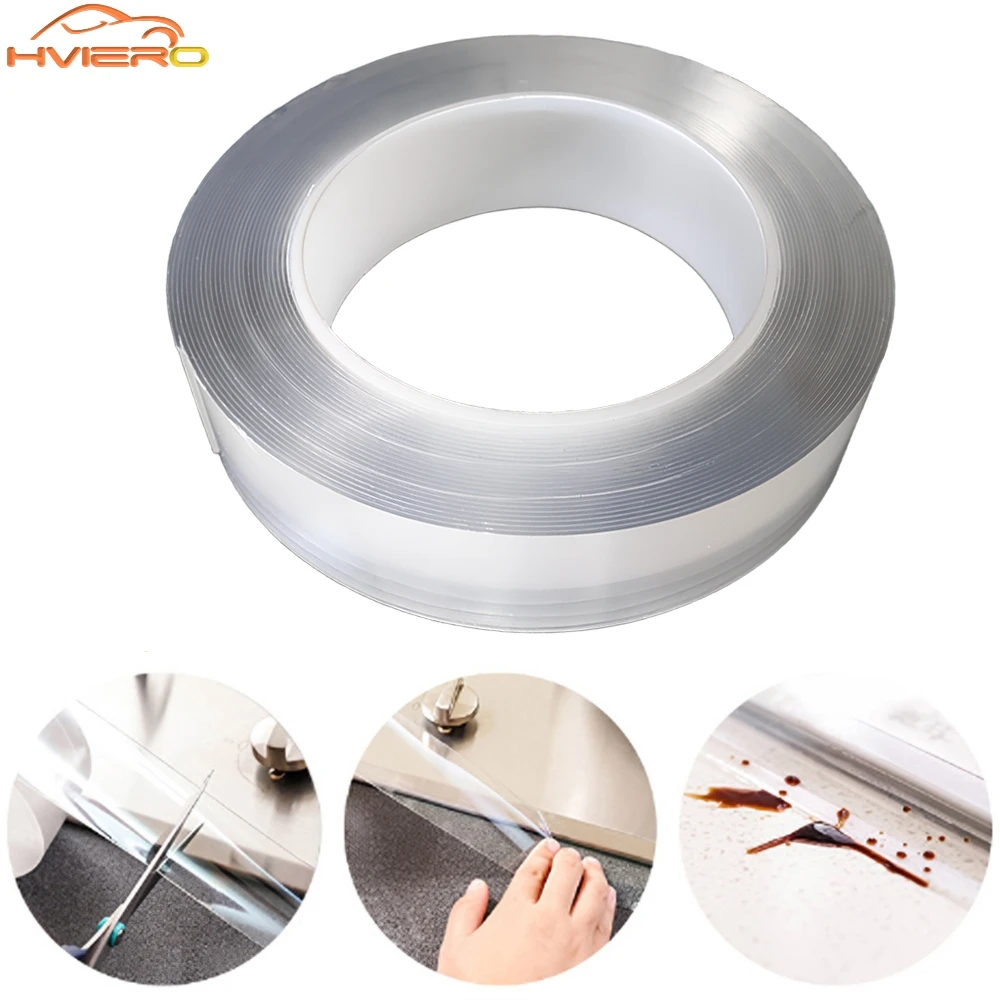 

1M/3M/5M Nano Tape Waterproof Wall Stickers Reusable Heat Resistant Bathroom Homes Decorations Transparent Doubles Sided Monster
