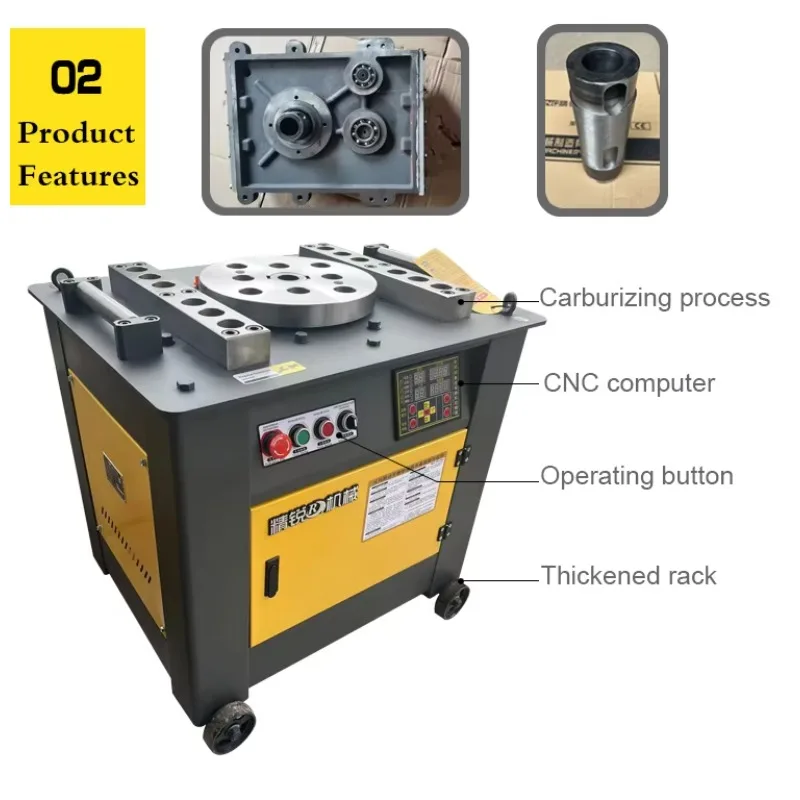 Steel Bar Bender 32mm Rebar Bender Machine Angle Iron Bender Steel Bar Bending Machine Made in China GW40