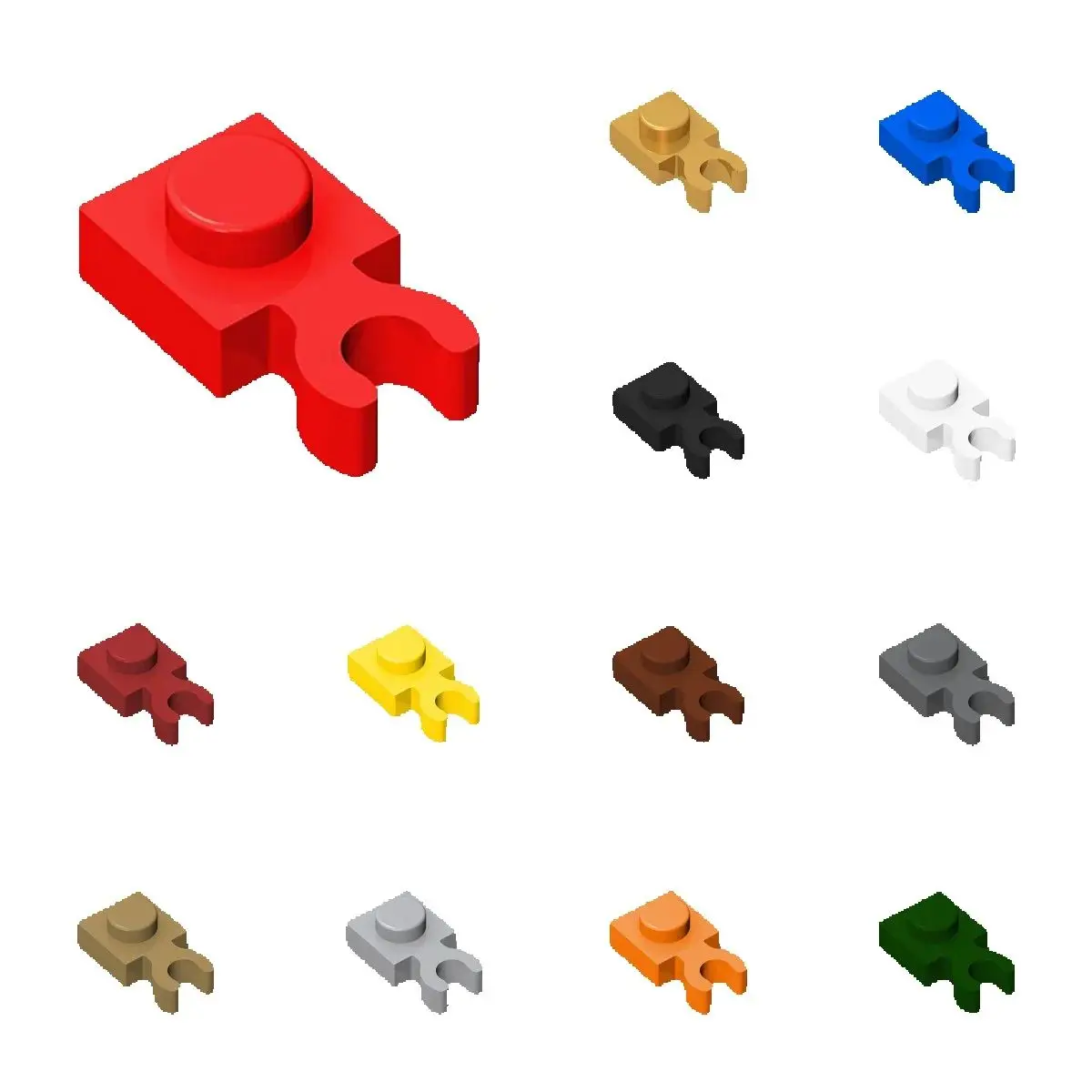 50pcs 4085 60897 Modified 1 x 1 Clip Vertical Collections Bulk Modular GBC Toys For Technical MOC DIY Building Blocks Compatible