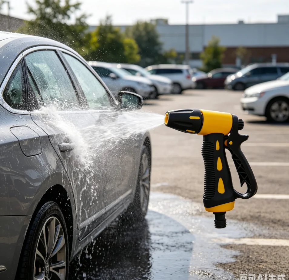

High pressure car wash water gun nozzle, household watering spray, retractable hose cleaning
