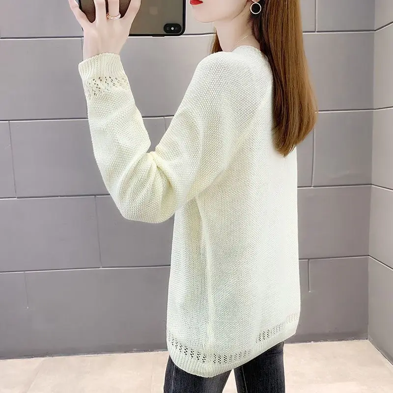 Cartoon Knitted Autumn Pullover Sweater Long Sleeve O-neck Casual Pull Jumpers Cute Female Korea Tops