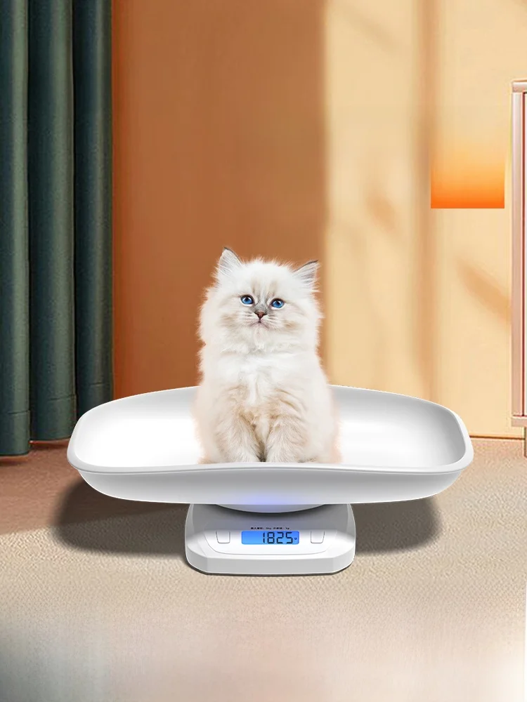 

Pet Scale White Small Precision Weighting Device for Dogs And Cats Large Size Home Use Battery Powered Digital Display