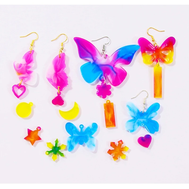 Butterfly Earrings Mold Eye Catching Ear Rings Epoxy Resin Mould Customized Jewelry Making Moulds for Craft Lovers