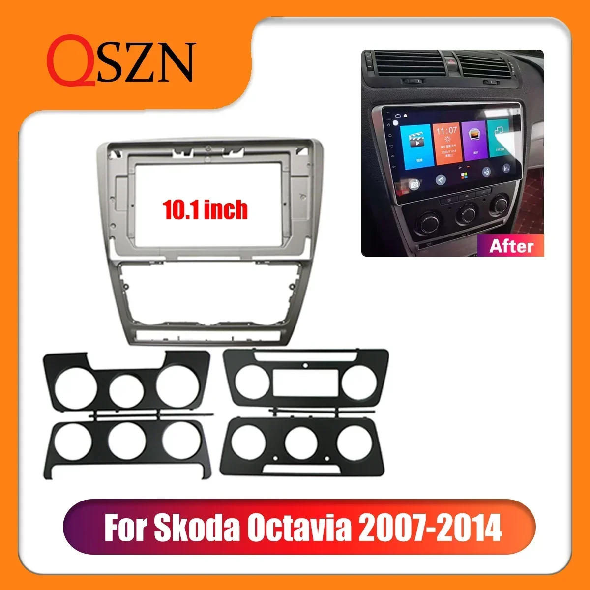 Auto Rahmen Fascia Für Skoda Octavia 2004-2014 Auto Radio Android Stereo MP5 GPS-Player Panel Gehäuse Rahmen fascia Dash Abdeckung Trim