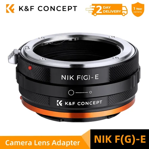 Imagen 1 del producto K & F CONCEPT NIK F(G)-E Adaptador de lente para lente de montura Nikon F G a cámara Sony E NEX a6500 a6400 a5000 A7II A7R A7C a73 a7R3