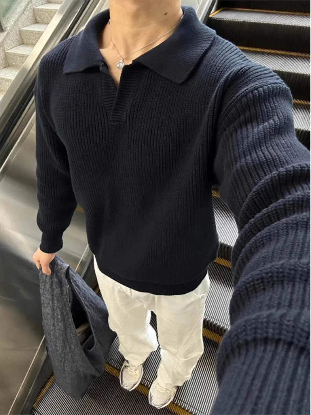 

Bla Ne трикотаж мужской осенне-зимний американский свитер на голову в стиле ретро Cleanfit ленивая элитная верхняя одежда повседневная свободная посадка