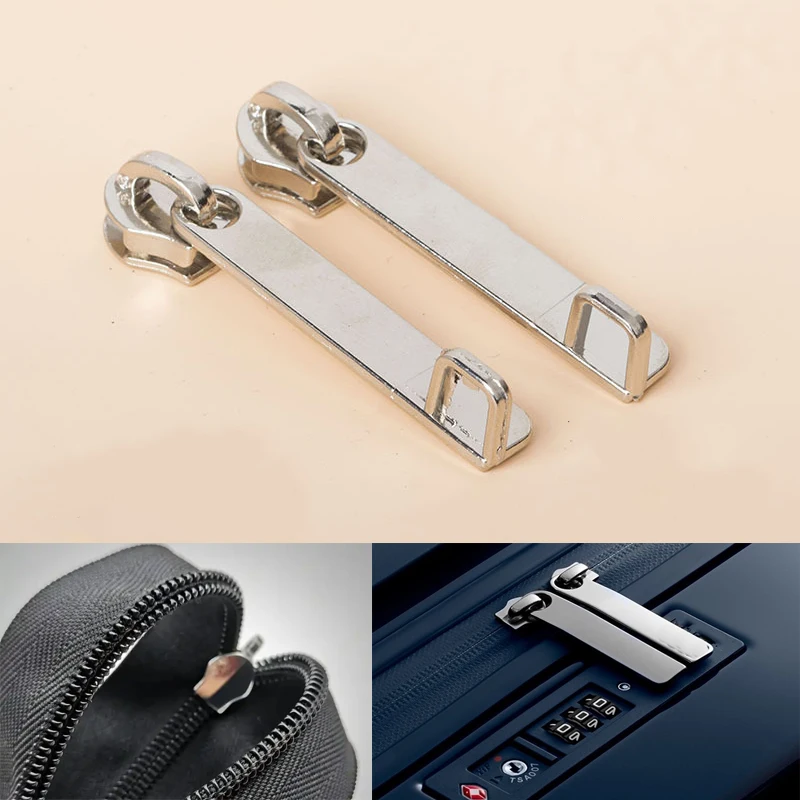 3pcs/set DIY Suitcase Luggage Key Hole Double Layered Zipper Head Slider 8# 10# Double Layered Nylon Zipper Lockhole Zip Slider