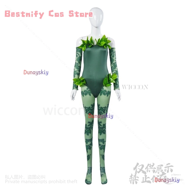 CosplayPamela Lillian Isley Poisonn Anime Cosplay Ivyy Costume Sexy Green Jumpsuit Bodysuit Bikini Jirai Kei Girls Woman Wig 코스프