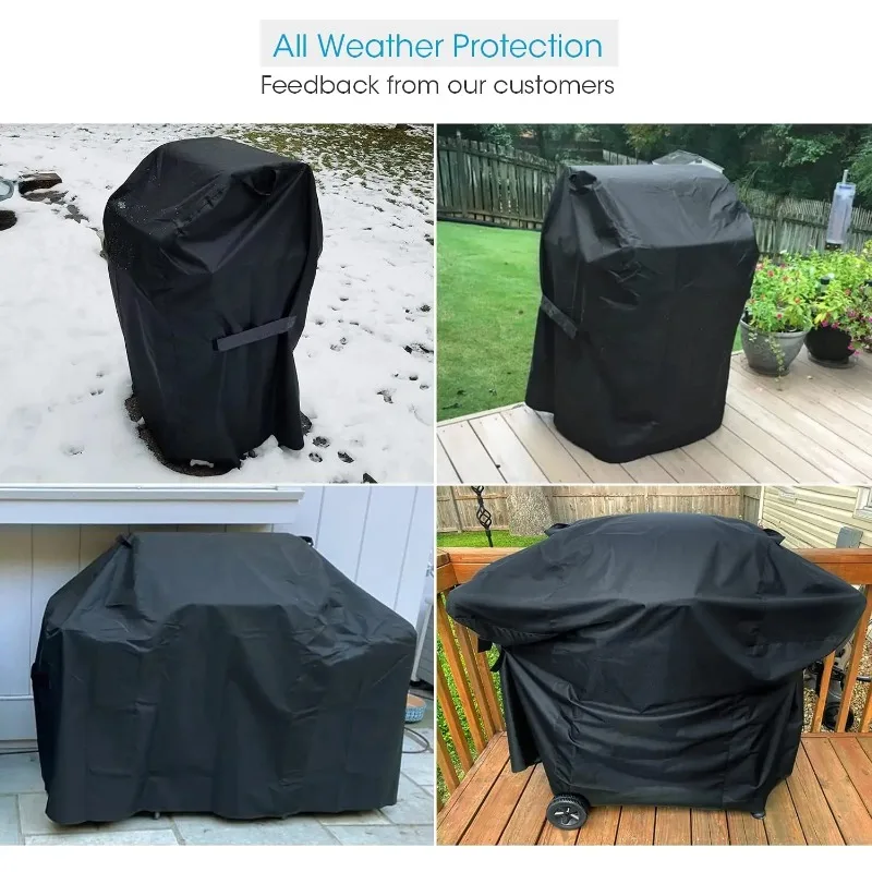 Outdoor tools BBQ Grill Cover Waterproof Heavy Duty Patio Outdoor Oxford Barbecue Smoker Grill Cover Outdoor Barbecue Hood