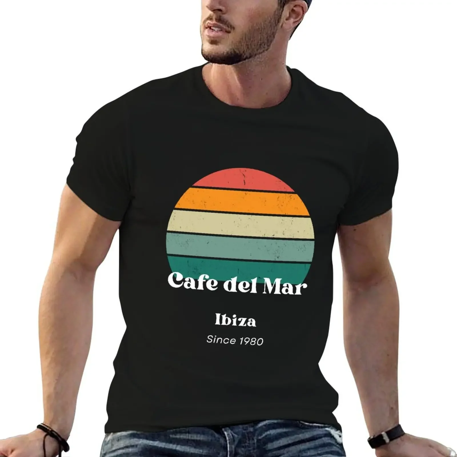 Cafe de Mar - Original Vintage Syle Design T-Shirt boys animal print graphic t shirt vintage mens t shirts pack