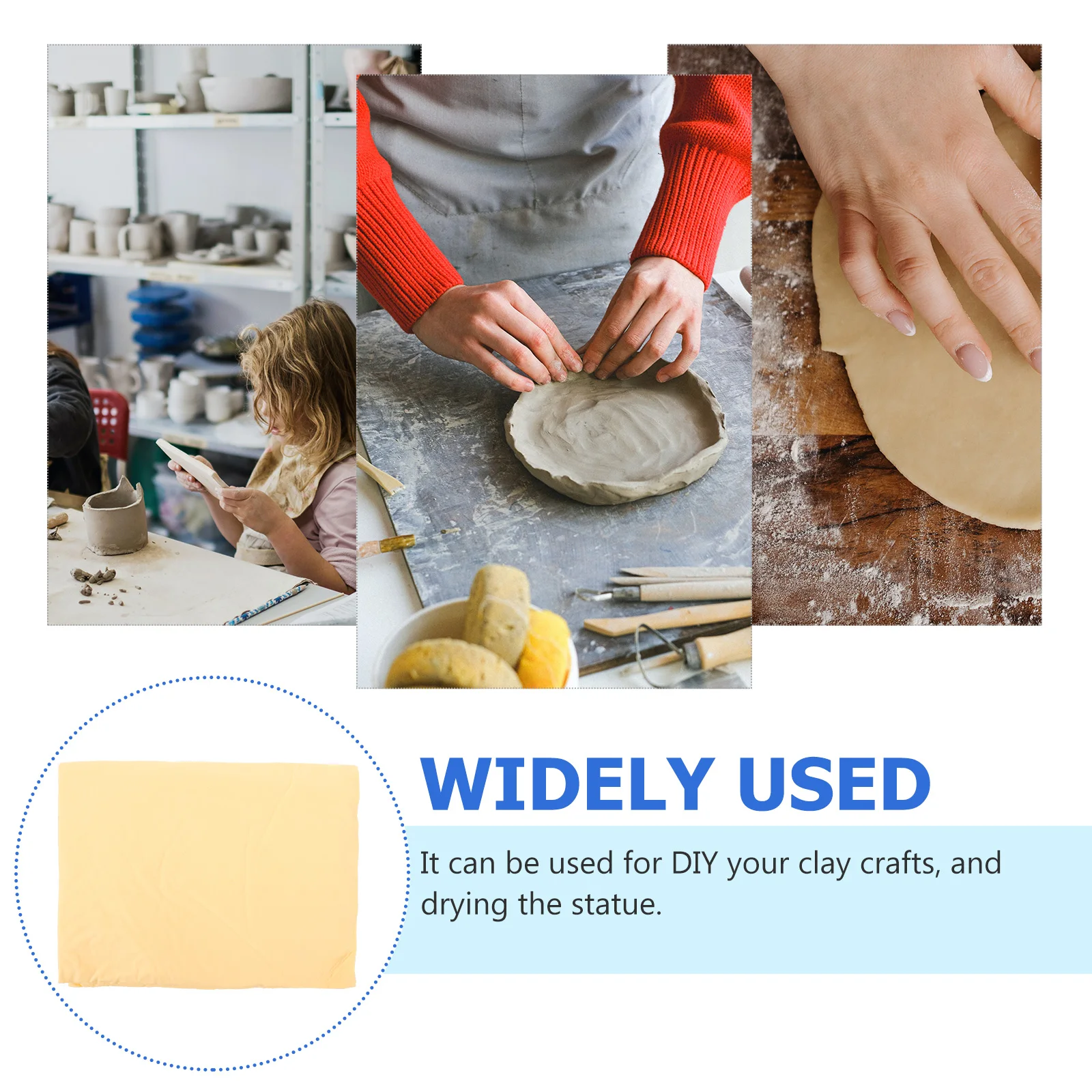 

Pottery Throwing Mat Thickened Absorbent Towel For Clay Crafts Diy Auxiliary Supply Light Portable Mud Trimming Tool Drying