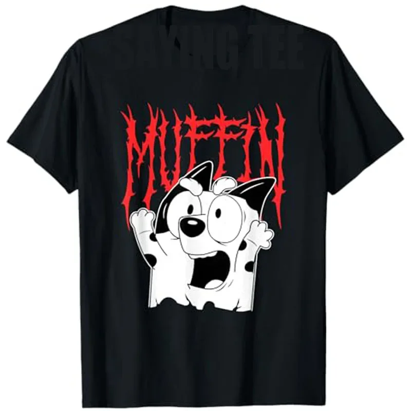

Muffin Metal Scream Graphic Tee Funny Blue Heeler Dog T-Shirt Unisex