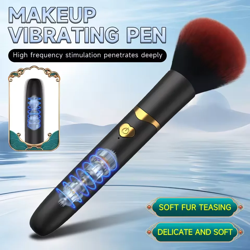 Makeup Brush G Spot Vibrator Sex Toys Powerful Vibrating Vagina Nipple Orgasm Stimulator USB Wireless Charging AV Stick Massager