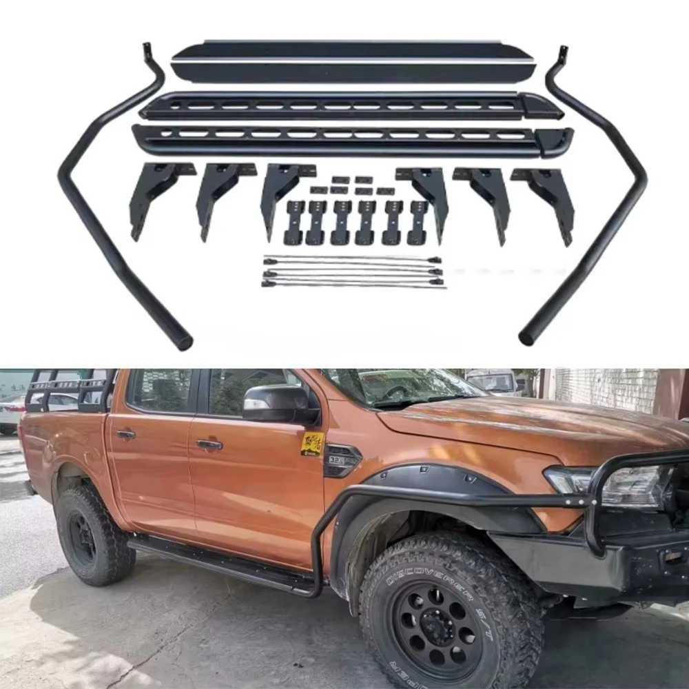 Steel Guardrail Metal Hanger Bar for LC100 LX470 Compatible Pickup Trucks Step Rails Foot Running Boards Buffer Side Runners