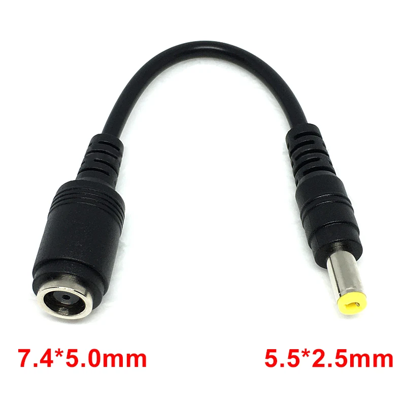 Laptop Charger Connect Cord for Asus Toshiba Notebook Adapter DC 7.4x5.0mm Female to 5.5x2.5mm Power Adapter Converter Cable