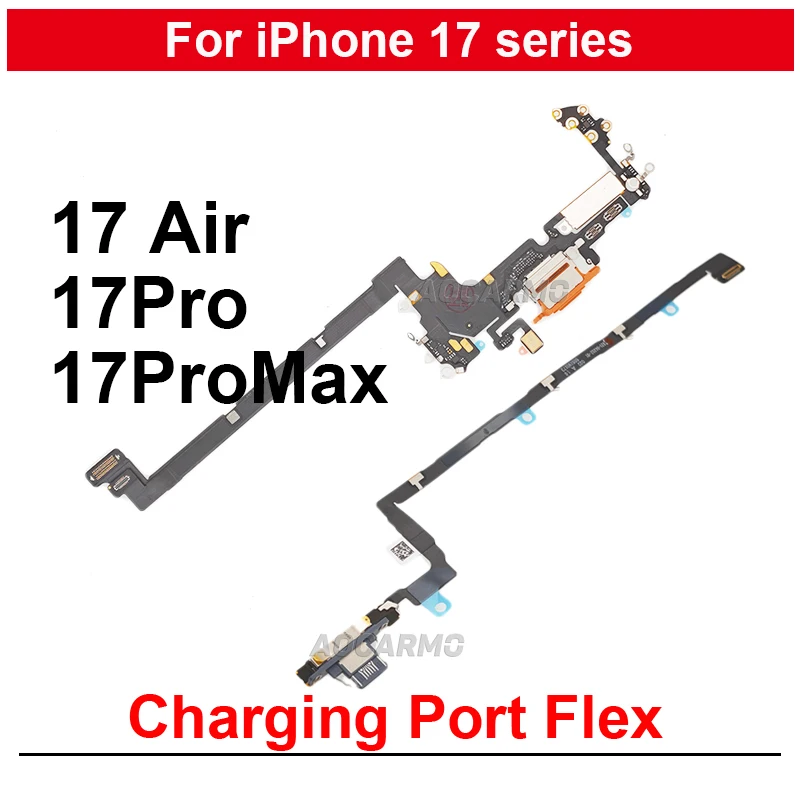 For iPhone 17 Air 17Pro Charging Port Charger Dock Flex Cable Replacement Repair Parts