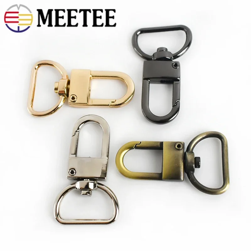 10/20pcs Meetee 13/16/19mm Metal Bag Buckles Swivel Trigger Snap Clasp Bags Strap Webbing Hanger Hook DIY Hardware Accessories