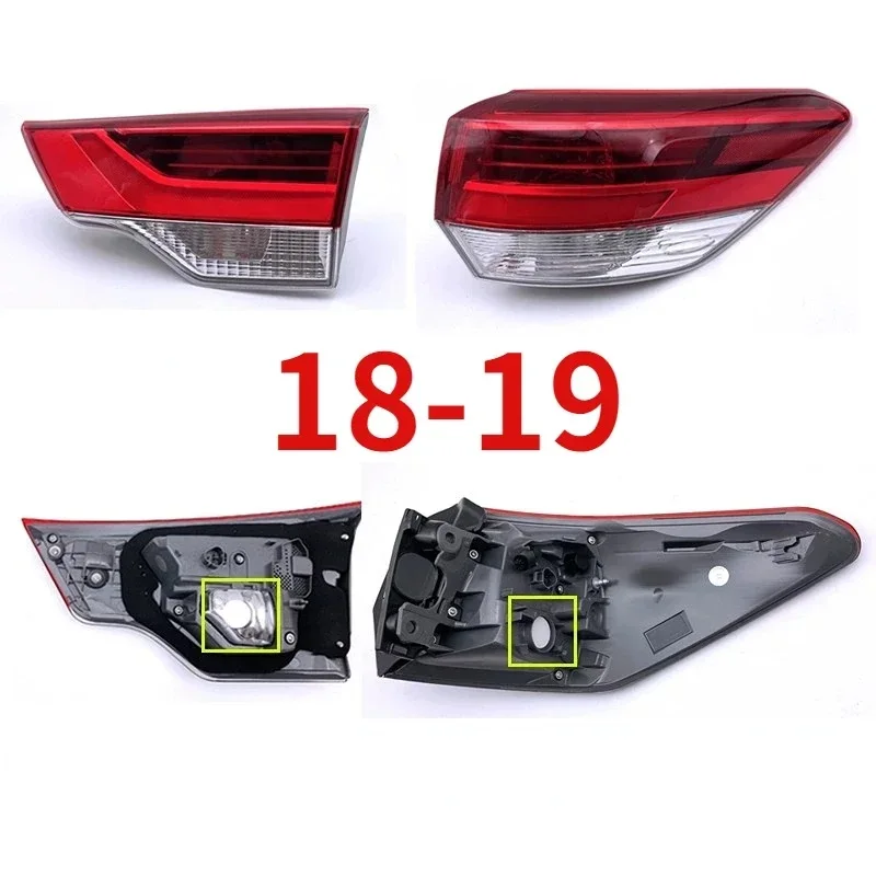 For Toyota Highlander 2015 16 17 18 2019  LED Car Accessories Outer Tail Light Assembly Brake Taillight Stop Lights Turn signal