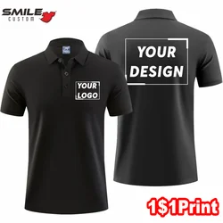 Fashion Men And Women Solid Color Lapel Polo Custom Print Logo Summer Casual Short Sleeve Shirt Design Embroidery Text Pattern