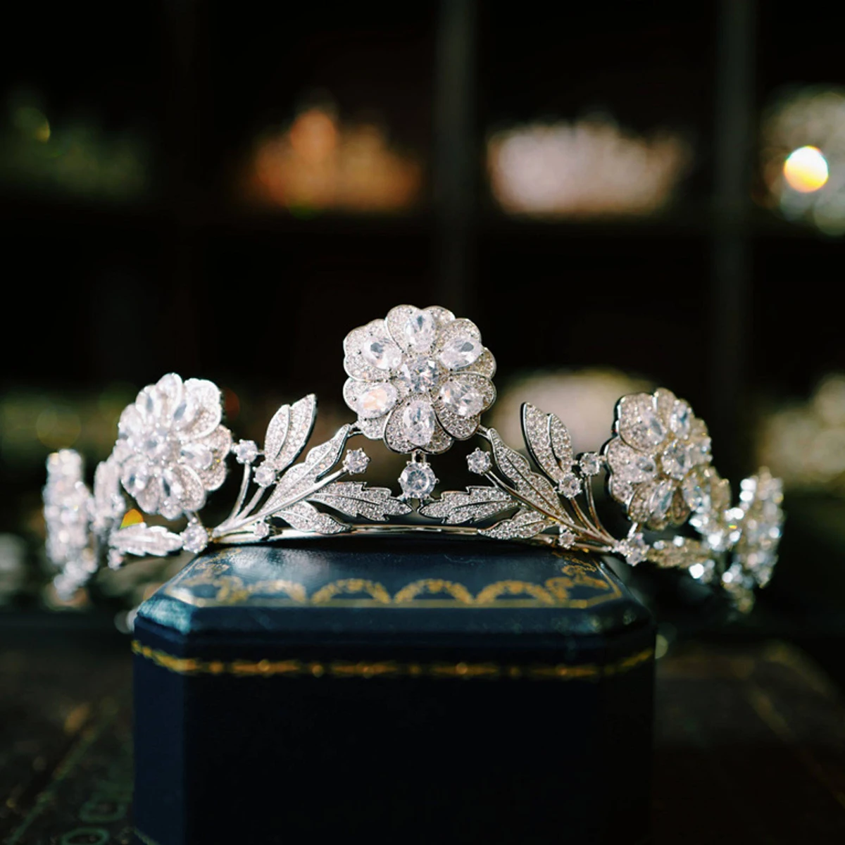 French High-End Princess Crown Hair Accessory for Wedding Main Veil Children's Birthday Coming-of-Age Ceremony Bride Princess
