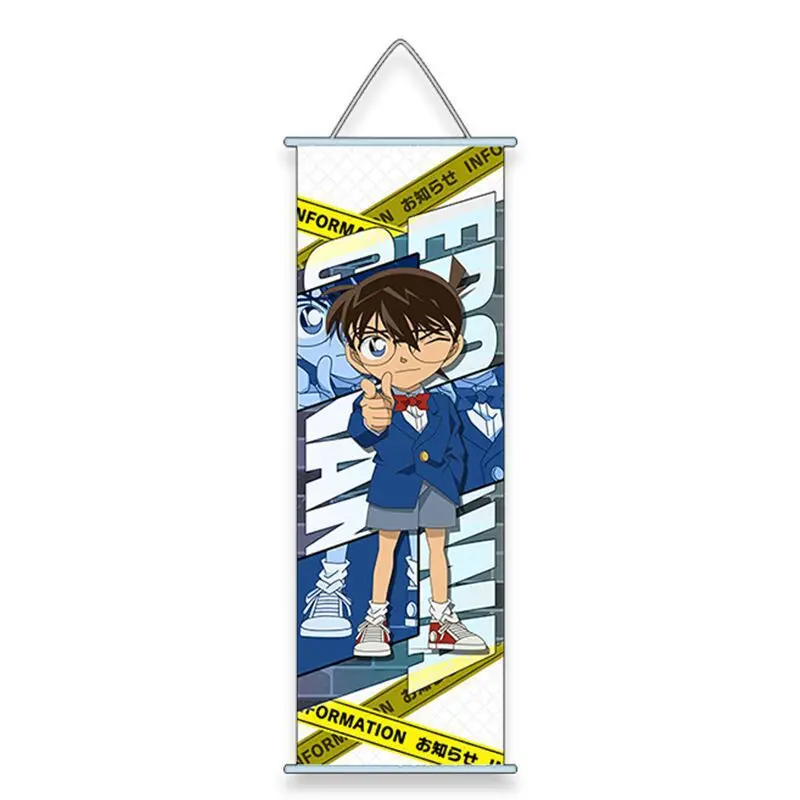 Detective Conan Anime Wall Hanging Poster Kudo Shinichi Haibara Ai Kaito Kid Fabric Cloth Wall Art Decor for Home Office Room - view 5