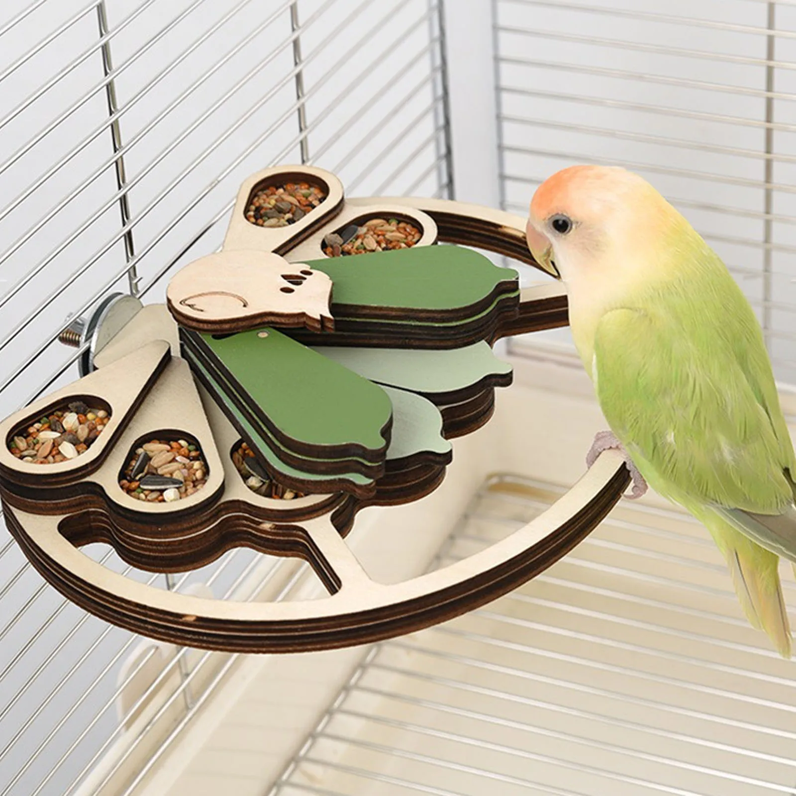 

12er Pack Bird Foraging Toys Wooden Parrot Training Interactive Toys Suitable For Bird Intelligence Development And Enhancing